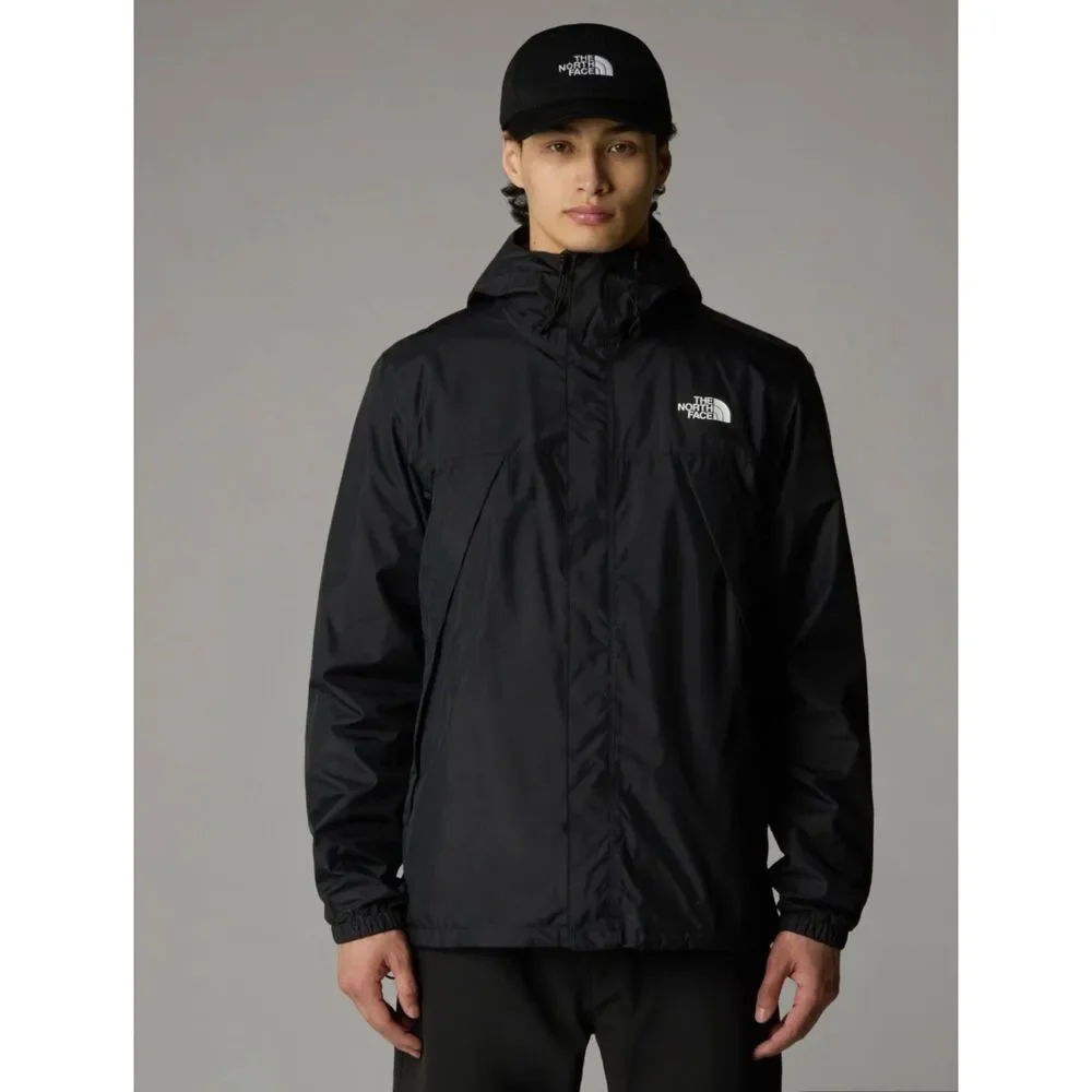 North Face Full Zip Lined Waterproof Jacket Black Medium